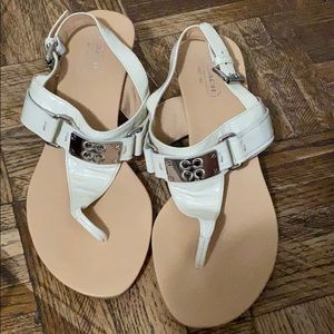 Coach white sandals